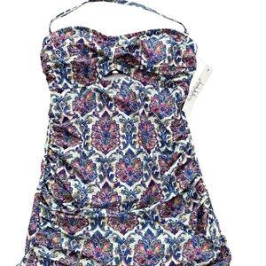Nicole Miller NWT 1PC Shirred Bandeau Swimdress size‎ 10
